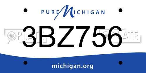 3BZ756 Michigan License Plate