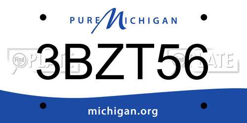 3BZT56 Michigan License Plate