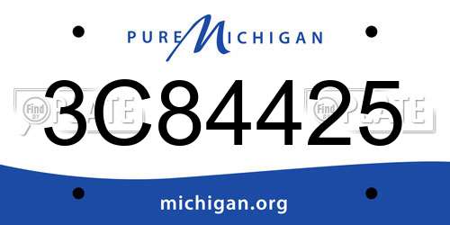 3C84425 Michigan License Plate