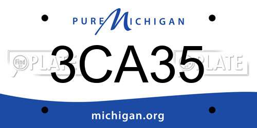 3CA35 Michigan License Plate