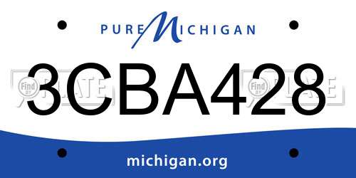 3CBA428 Michigan License Plate