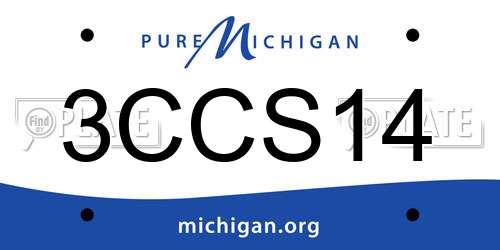 3CCS14 Michigan License Plate