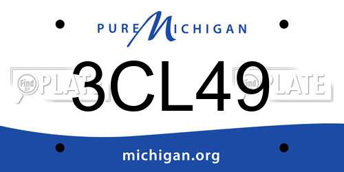 3CL49 Michigan License Plate