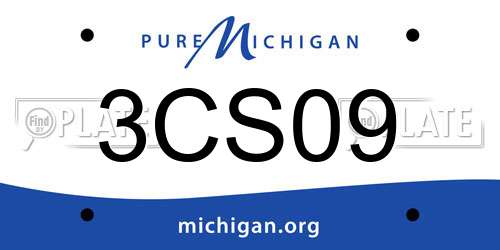 3CS09 Michigan License Plate