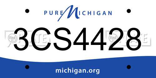 3CS4428 Michigan License Plate