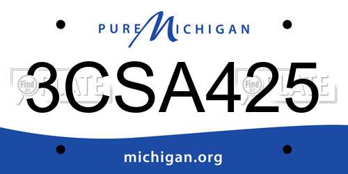 3CSA425 Michigan License Plate