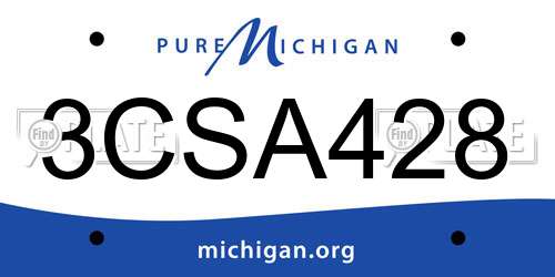 3CSA428 Michigan License Plate