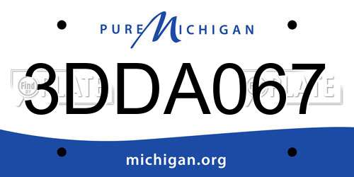 3DDA067 Michigan License Plate