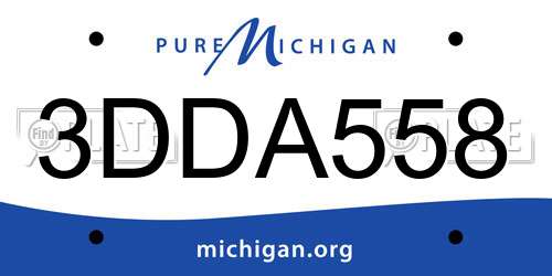 3DDA558 Michigan License Plate