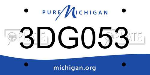 3DG053 Michigan License Plate