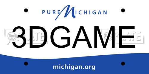 3DGAME Michigan License Plate