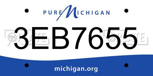 3EB7655 Michigan License Plate