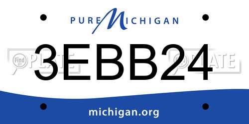 3EBB24 Michigan License Plate