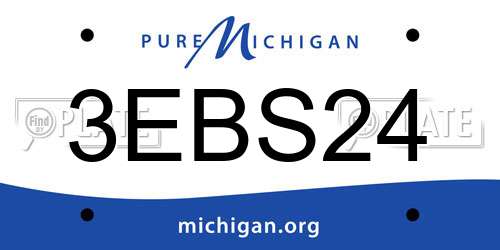 3EBS24 Michigan License Plate