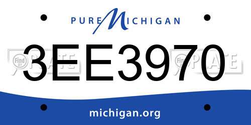 3EE3970 Michigan License Plate