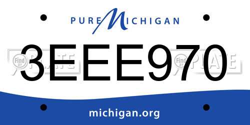 3EEE970 Michigan License Plate