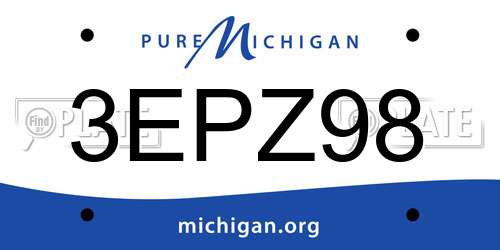 3EPZ98 Michigan License Plate