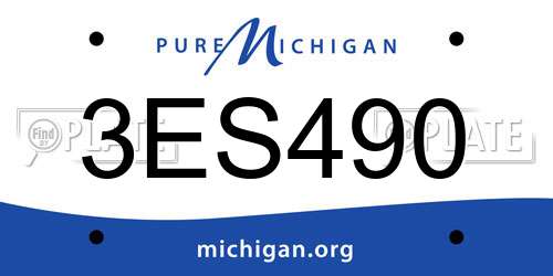 3ES490 Michigan License Plate