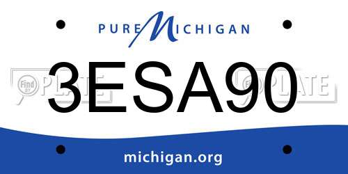 3ESA90 Michigan License Plate