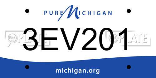 3EV201 Michigan License Plate
