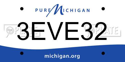 3EVE32 Michigan License Plate