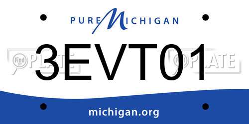 3EVT01 Michigan License Plate