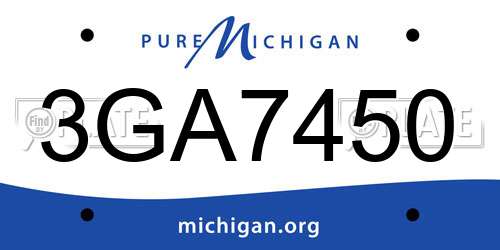 3GA7450 Michigan License Plate
