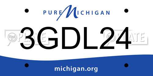 3GDL24 Michigan License Plate