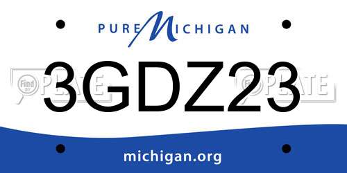 3GDZ23 Michigan License Plate