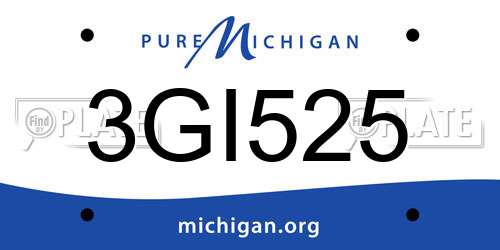 3GI525 Michigan License Plate