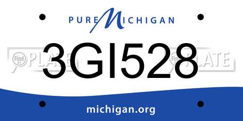 3GI528 Michigan License Plate