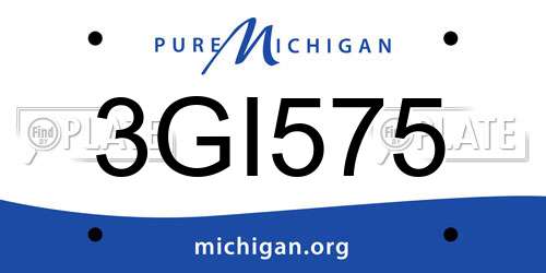 3GI575 Michigan License Plate