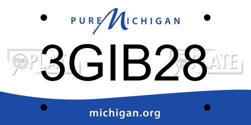 3GIB28 Michigan License Plate