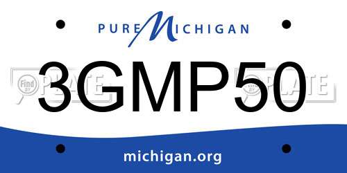 3GMP50 Michigan License Plate