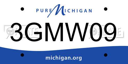 3GMW09 Michigan License Plate