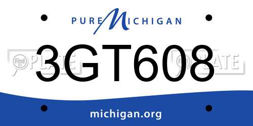 3GT608 Michigan License Plate