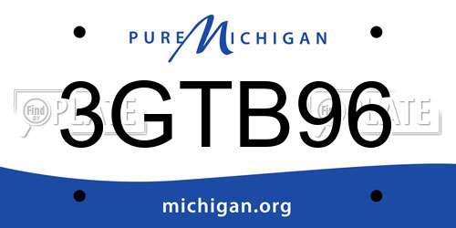 3GTB96 Michigan License Plate