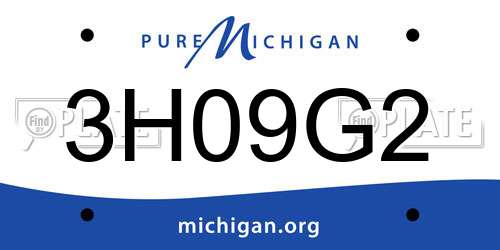 3H09G2 Michigan License Plate
