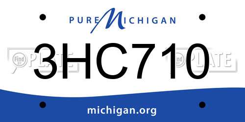 3HC710 Michigan License Plate