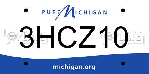 3HCZ10 Michigan License Plate