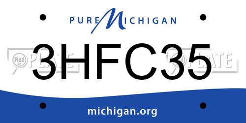3HFC35 Michigan License Plate