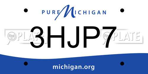 3HJP7 Michigan License Plate