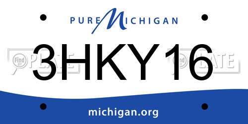 3HKY16 Michigan License Plate