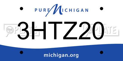 3HTZ20 Michigan License Plate