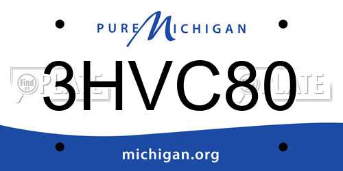 3HVC80 Michigan License Plate
