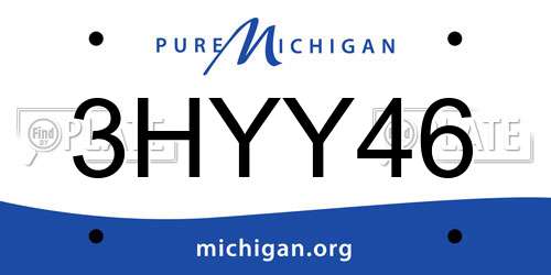 3HYY46 Michigan License Plate