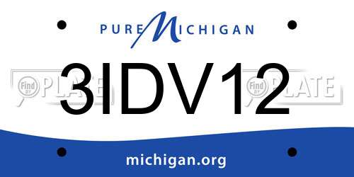 3IDV12 Michigan License Plate