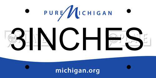 3INCHES Michigan License Plate
