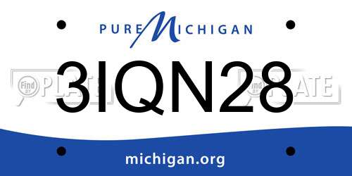 3IQN28 Michigan License Plate