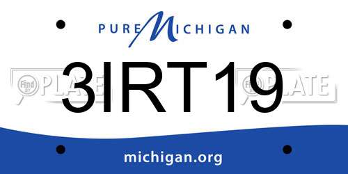 3IRT19 Michigan License Plate